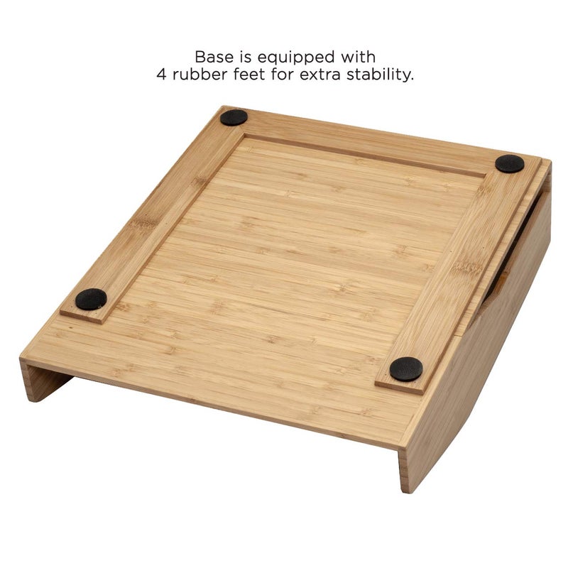 MobileVision 2 Pack Stackable Bamboo Paper Tray Office Organizer for Files, Documents, Letter Sorter, Envelopes and Magazine Holder - Image 4